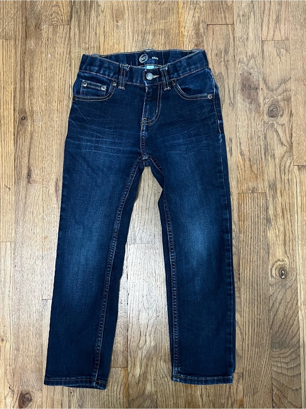 Wonder Nation Slim Boys Jeans Adjustable Waist Band Size 6